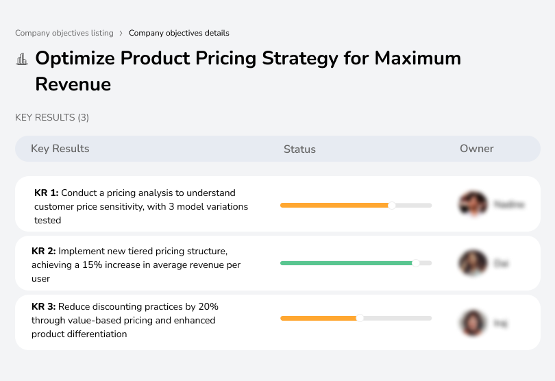 Refine pricing to match customer value perception and maximize revenue.