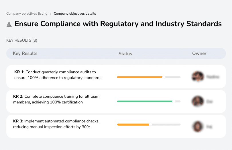 Conduct audits, achieve 100% compliance, and reduce manual checks by 30%.
