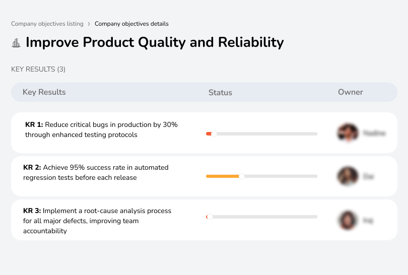 Reduce critical bugs, improve testing, and implement root-cause analysis to enhance product quality.
