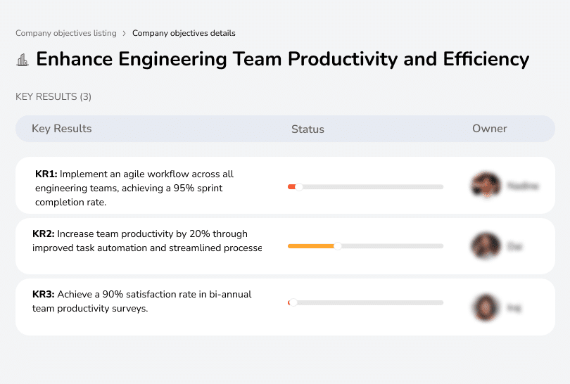 Improve team productivity by 20% and streamline processes for efficiency.
