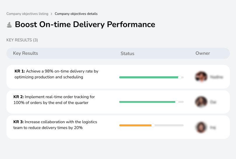 Achieve high on-time delivery rates and improve logistics collaboration.
