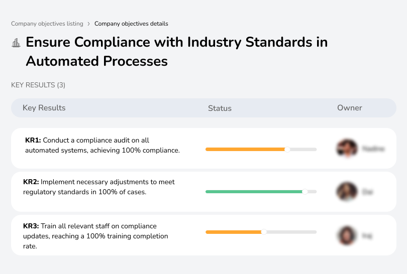 Maintain compliance with industry standards in automated processes for quality and reliability.