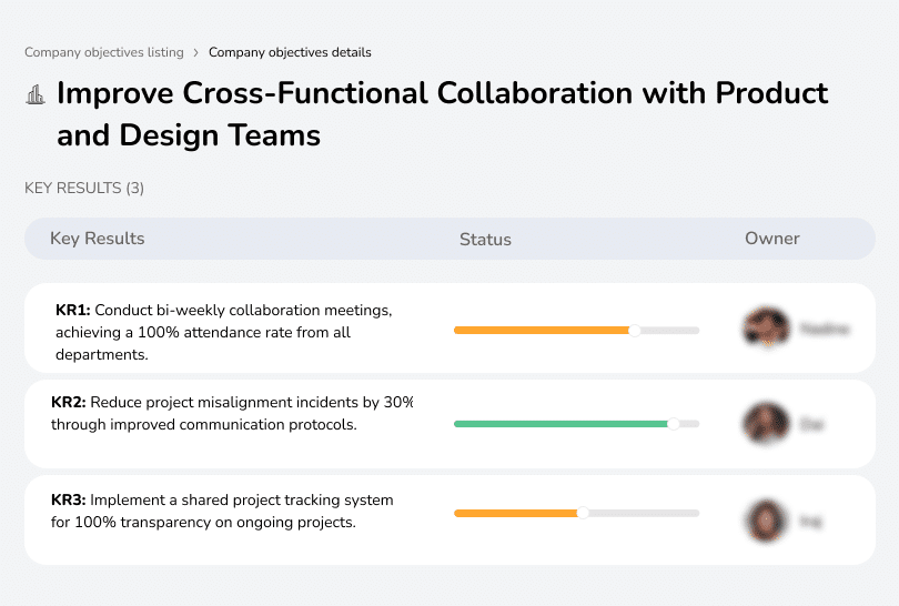 Improve collaboration by reducing misalignment and increasing transparency.
