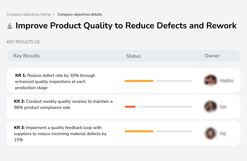 Boost product quality to minimize defects and rework.
