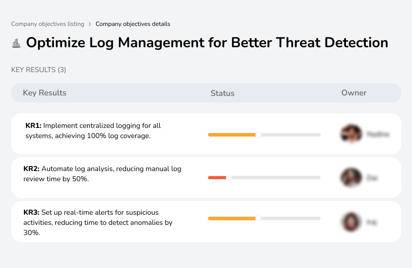 Improve log management practices to enhance threat detection capabilities.
