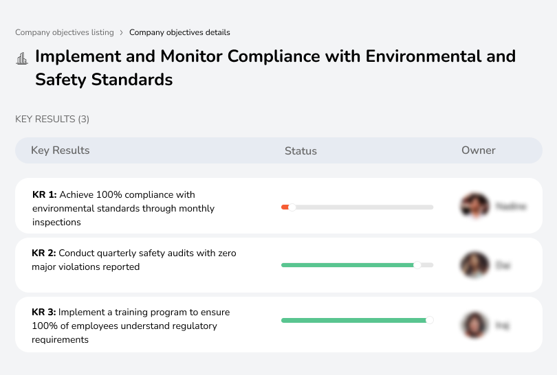 Ensure adherence to environmental and safety regulations.
