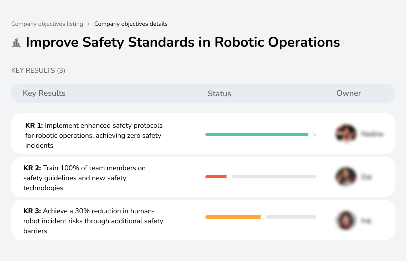 Enhance safety standards in robotic operations to ensure a secure work environment.