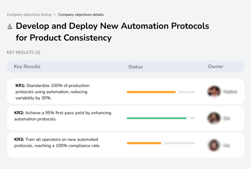 Create and implement new automation protocols to ensure product consistency and quality.