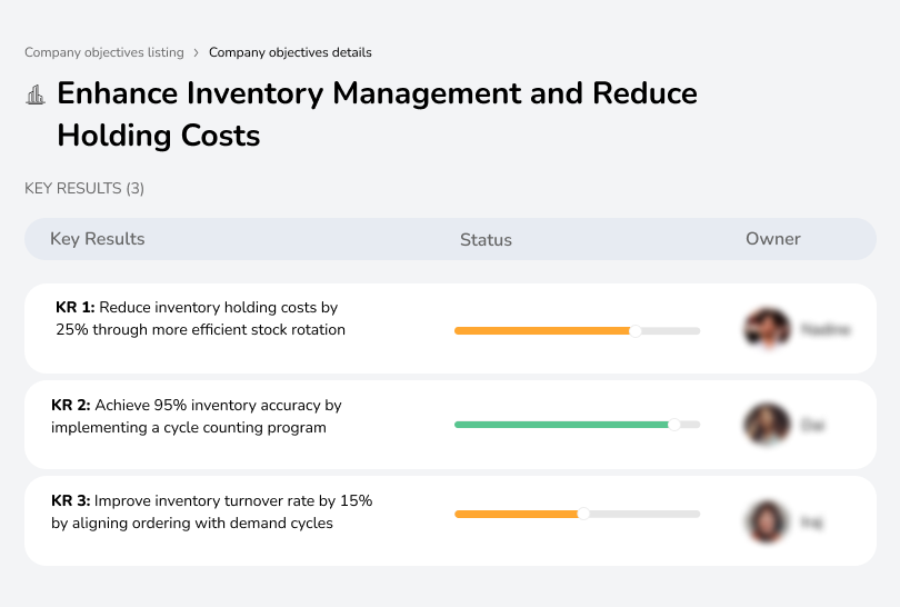 Reduce holding costs with efficient inventory and stock rotation.