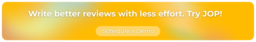 Write better reviews with less effort. Try JOP!