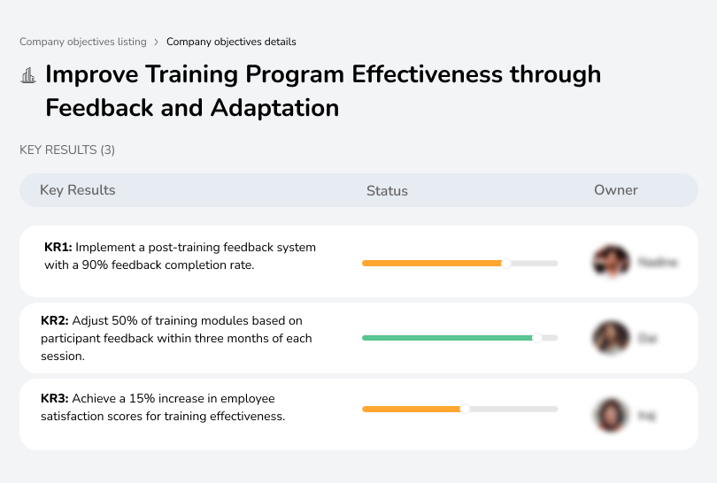 Enhance training effectiveness using feedback and adaptation.
