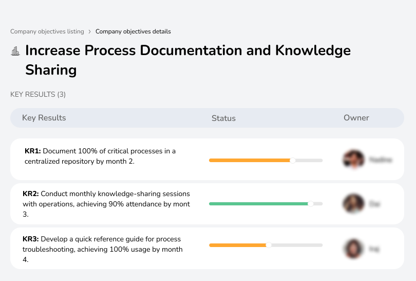 Improve documentation to ensure better knowledge transfer.
