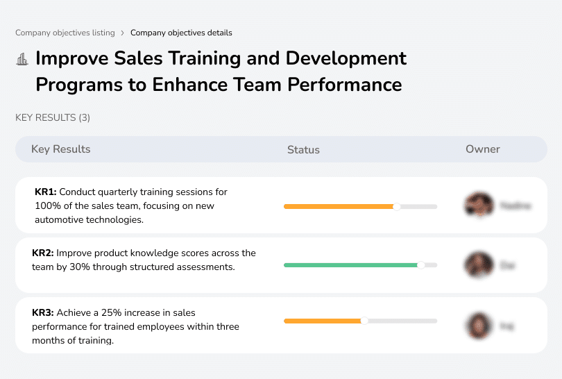Enhance team performance through improved training and development programs.