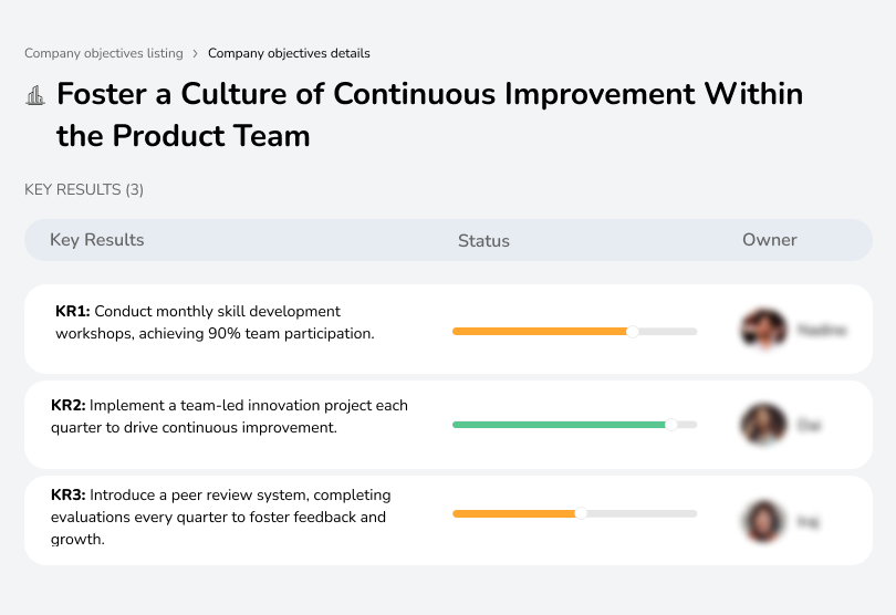 Promote learning and improvement in product teams.
