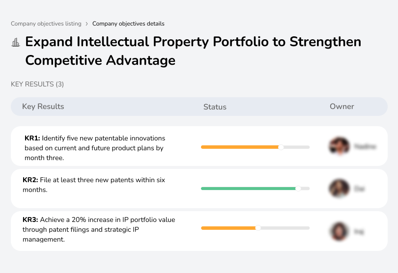 Secure patents to protect innovation and gain a market edge.
