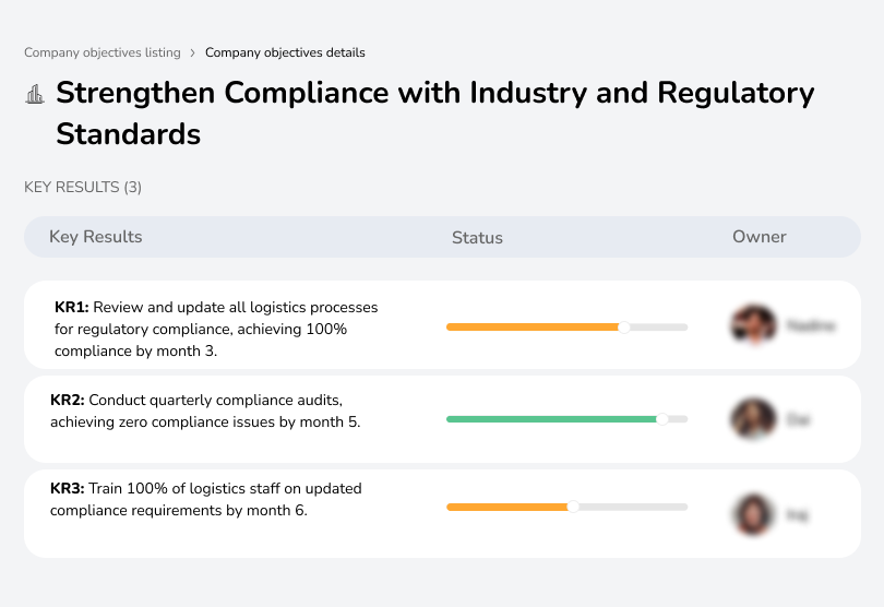 Ensure full compliance with logistics regulations to avoid penalties.
