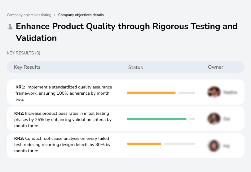 Improve product quality with a standardized QA framework and enhanced testing processes.