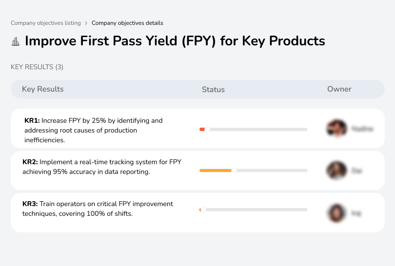 Boost FPY to reduce rework and improve production efficiency.