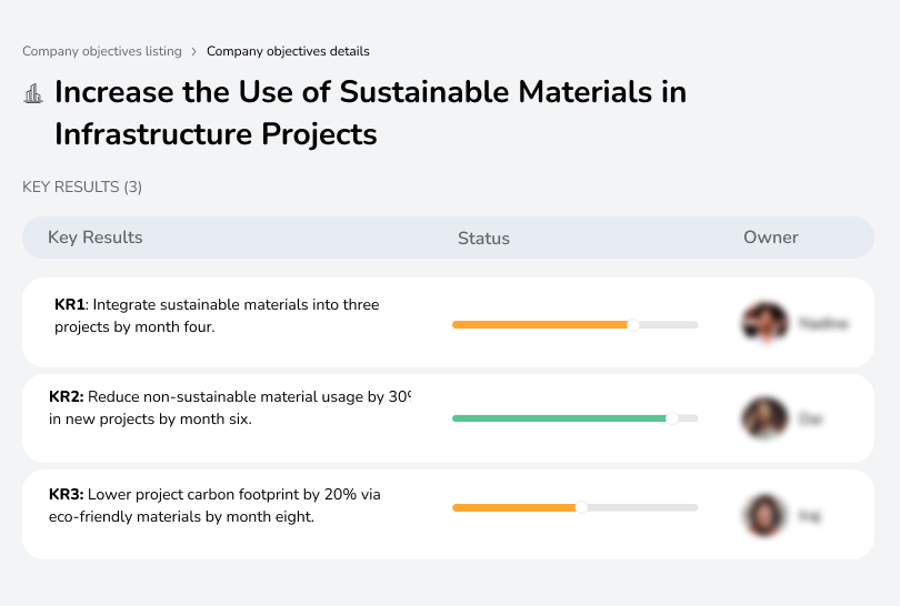 Boost sustainability in projects to improve environmental impact and reputation.