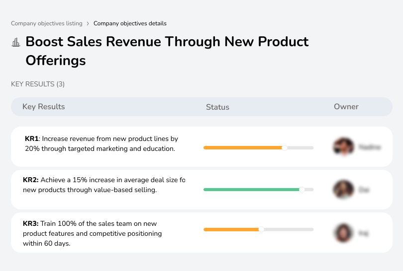 Increase revenue from new product lines by 20% with marketing.
