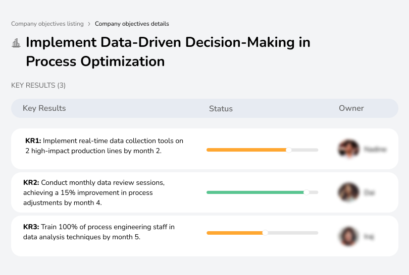 Use data insights to optimize manufacturing processes.
