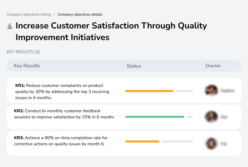 Boost customer satisfaction by addressing quality issues.
