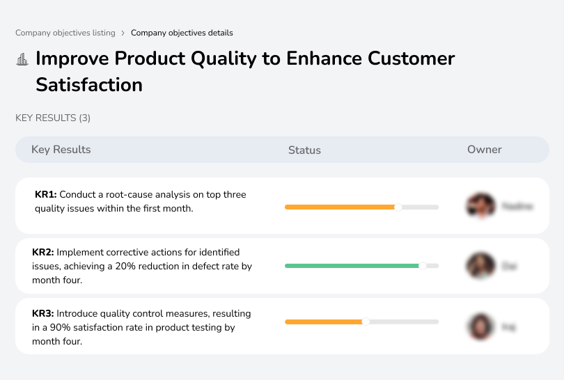 Enhance product quality to boost customer satisfaction and brand trust.
