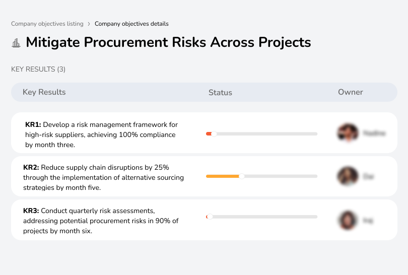 Reduce risks by developing frameworks and alternative sourcing strategies.