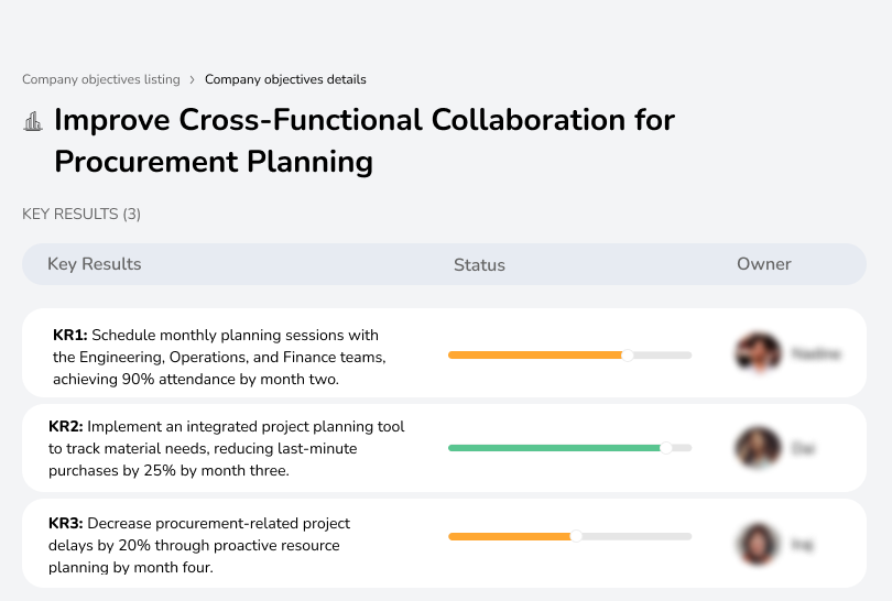 Boost collaboration with teams to improve procurement planning and reduce delays.