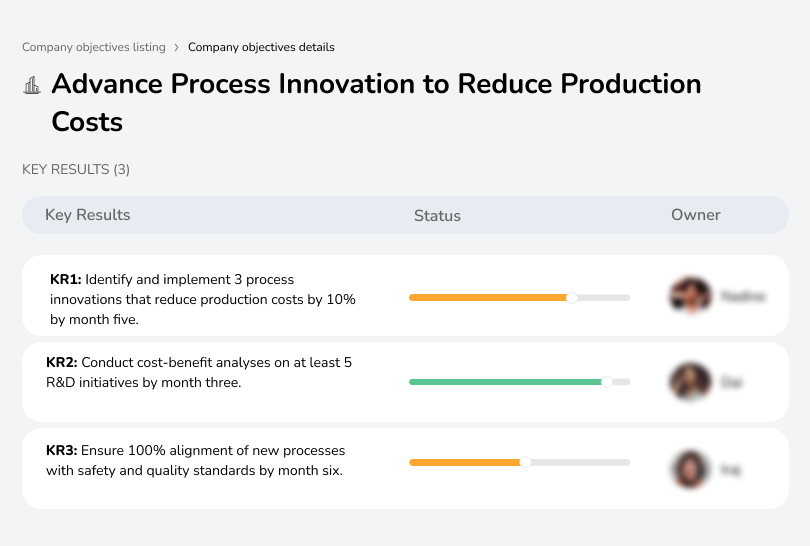 Innovate processes to cut production costs.