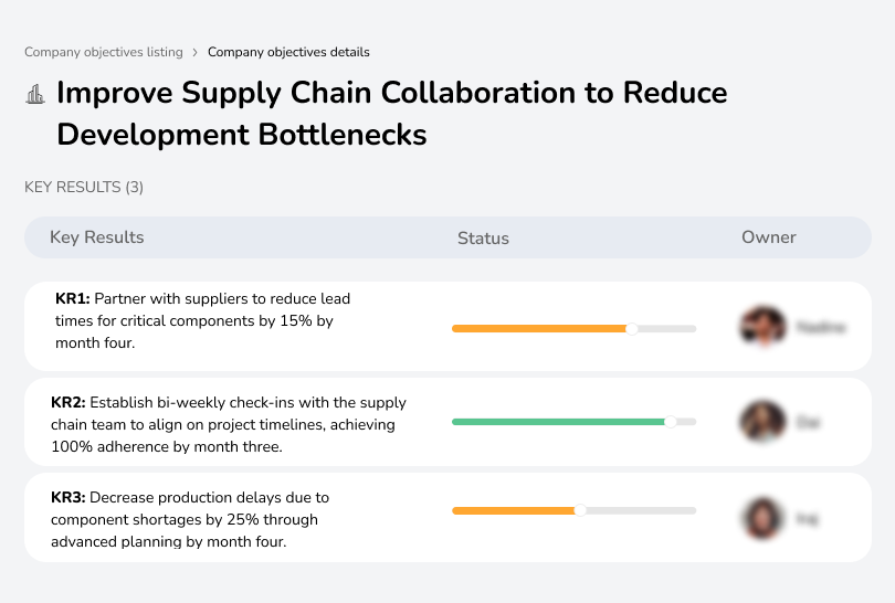 Reduce delays in product development through improved supply chain communication.