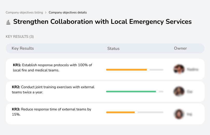 Build response protocols with fire and medical teams and conduct joint training exercises.