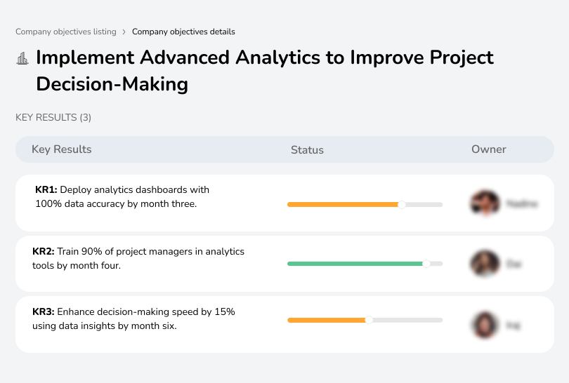 Use advanced analytics to speed up decisions and optimize projects.