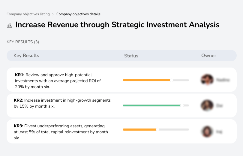 Drive revenue growth through strategic investment analysis and informed decision-making.