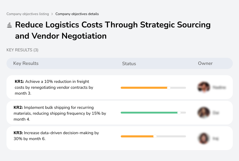 Lower logistics costs by negotiating better contracts and vendor terms.
