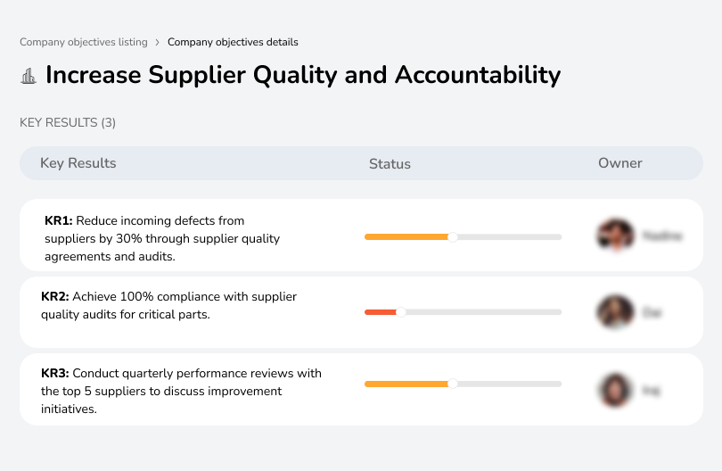 Enhance supplier quality to ensure consistent raw material standards.