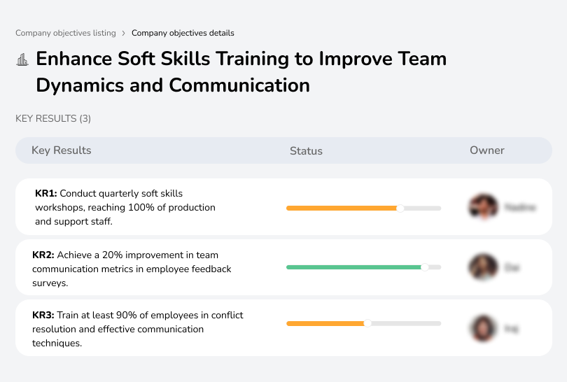Improve teamwork with enhanced soft skills training.
