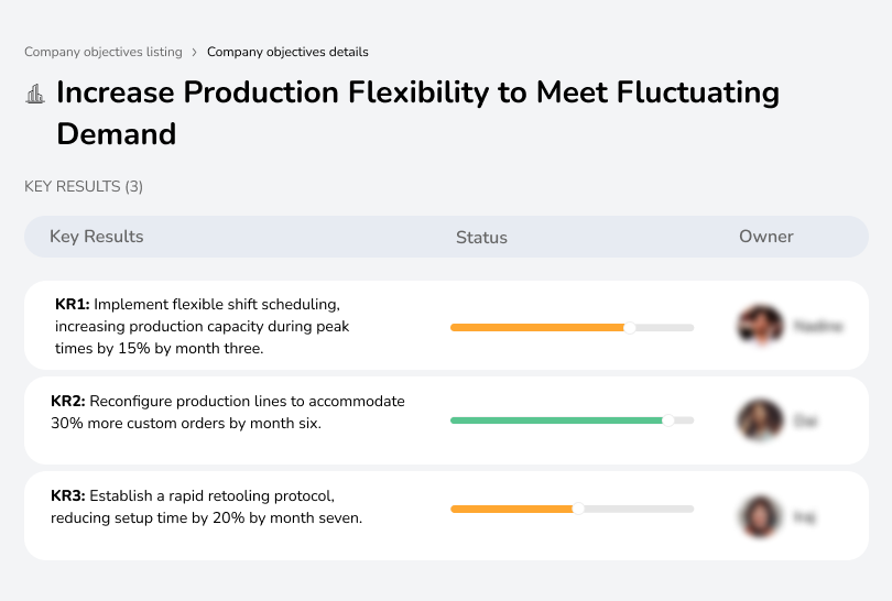 Improve shift flexibility, retooling, and production line adjustments.