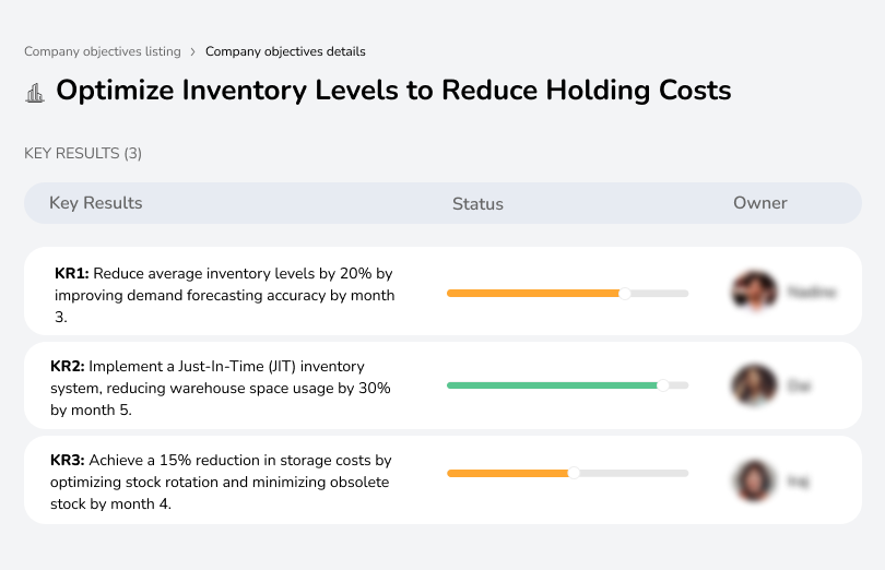 Reduce inventory holding costs by optimizing stock levels and space.
