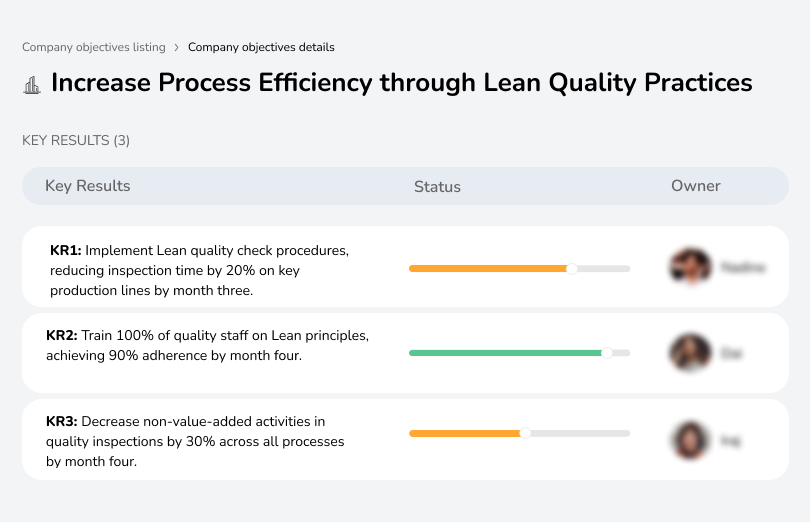 Adopt lean practices to enhance quality process efficiency.
