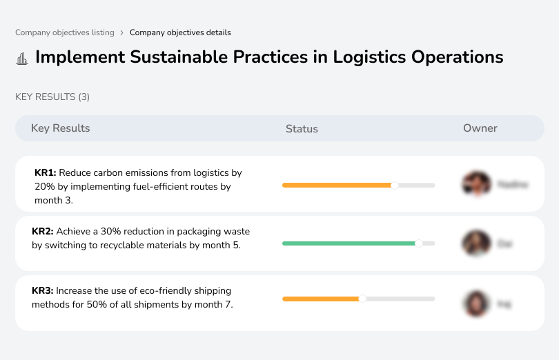 Adopt sustainable logistics practices to reduce environmental impact.
