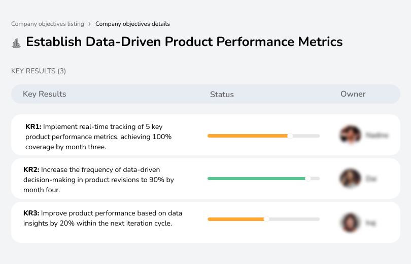 Use data-driven metrics to track and improve product performance.
