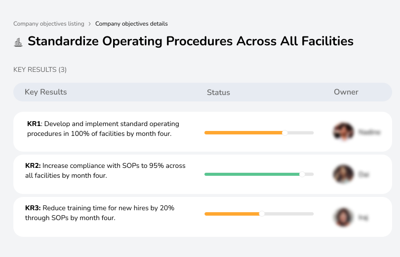 Implement standard procedures for consistency