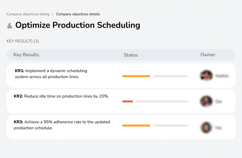 Improve scheduling to maximize production output and efficiency.
