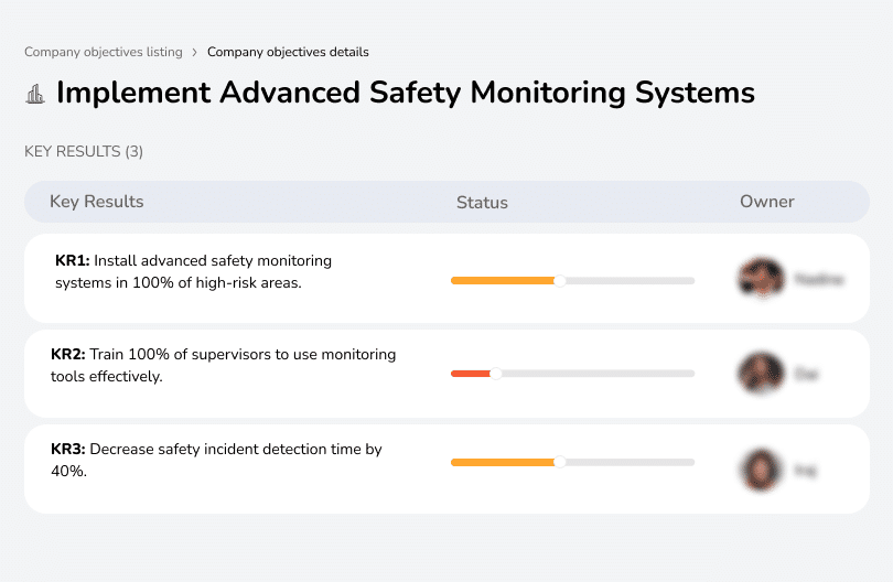 Install and optimize real-time safety monitoring systems.
