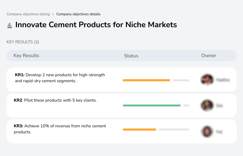 Develop innovative cement products tailored for niche markets to drive growth and differentiation.