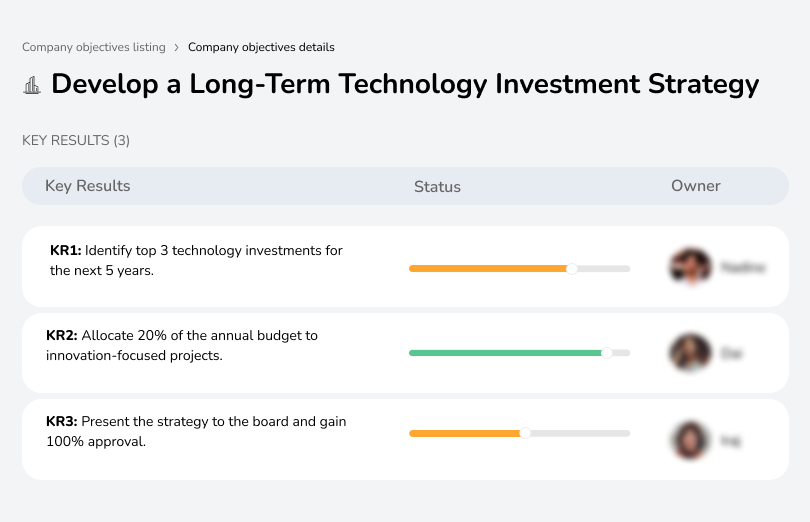 Identify key tech investments, allocate budget, and gain approval to drive innovation and growth.