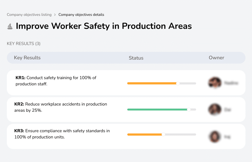 Enhance safety measures to protect workers in production areas.
