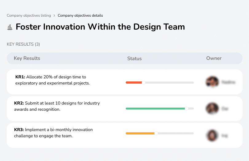 Encourage creativity and innovation in the design team.