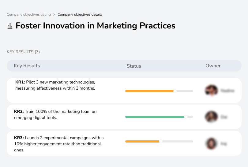 Foster innovation in marketing practices to stay ahead of trends, enhance engagement, and drive competitive advantage.